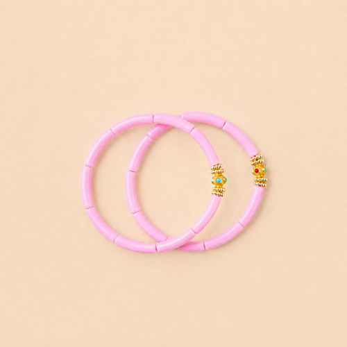 Bracelets Mini Léo - Full bubble-gum