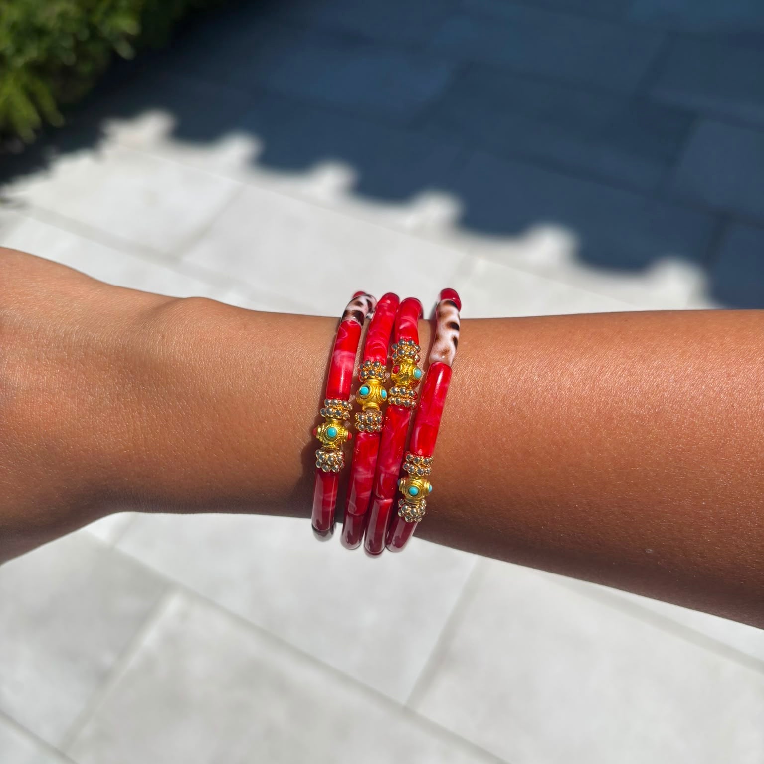 Bracelets Mini Léo - Mix Red