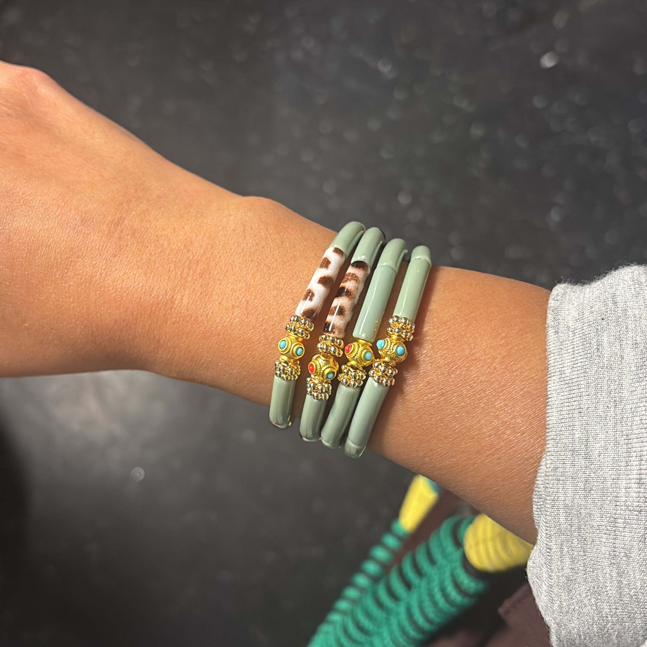 Bracelets Mini Léo - Mix Pistache