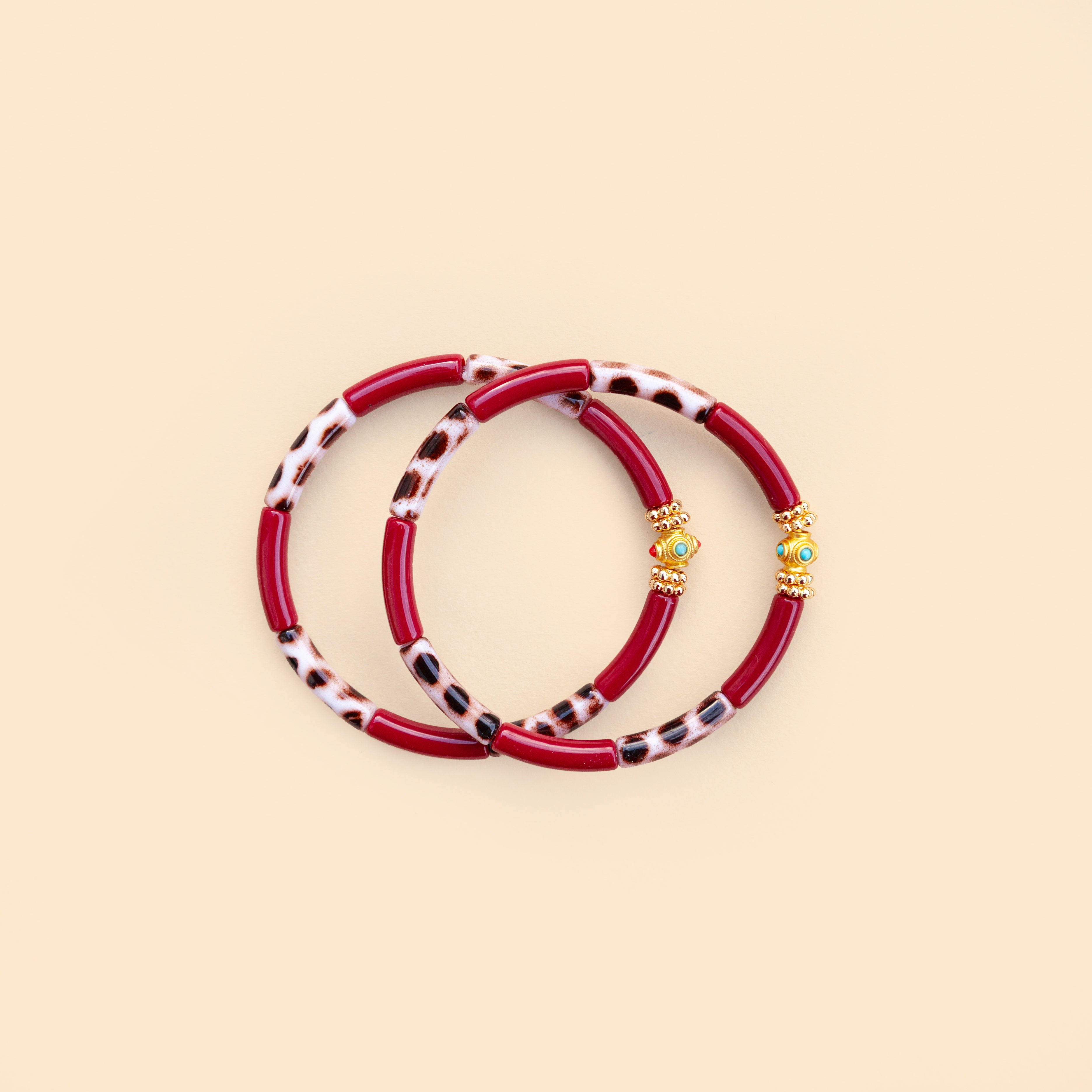 Bracelets Mini Léo - Mix Bordeaux