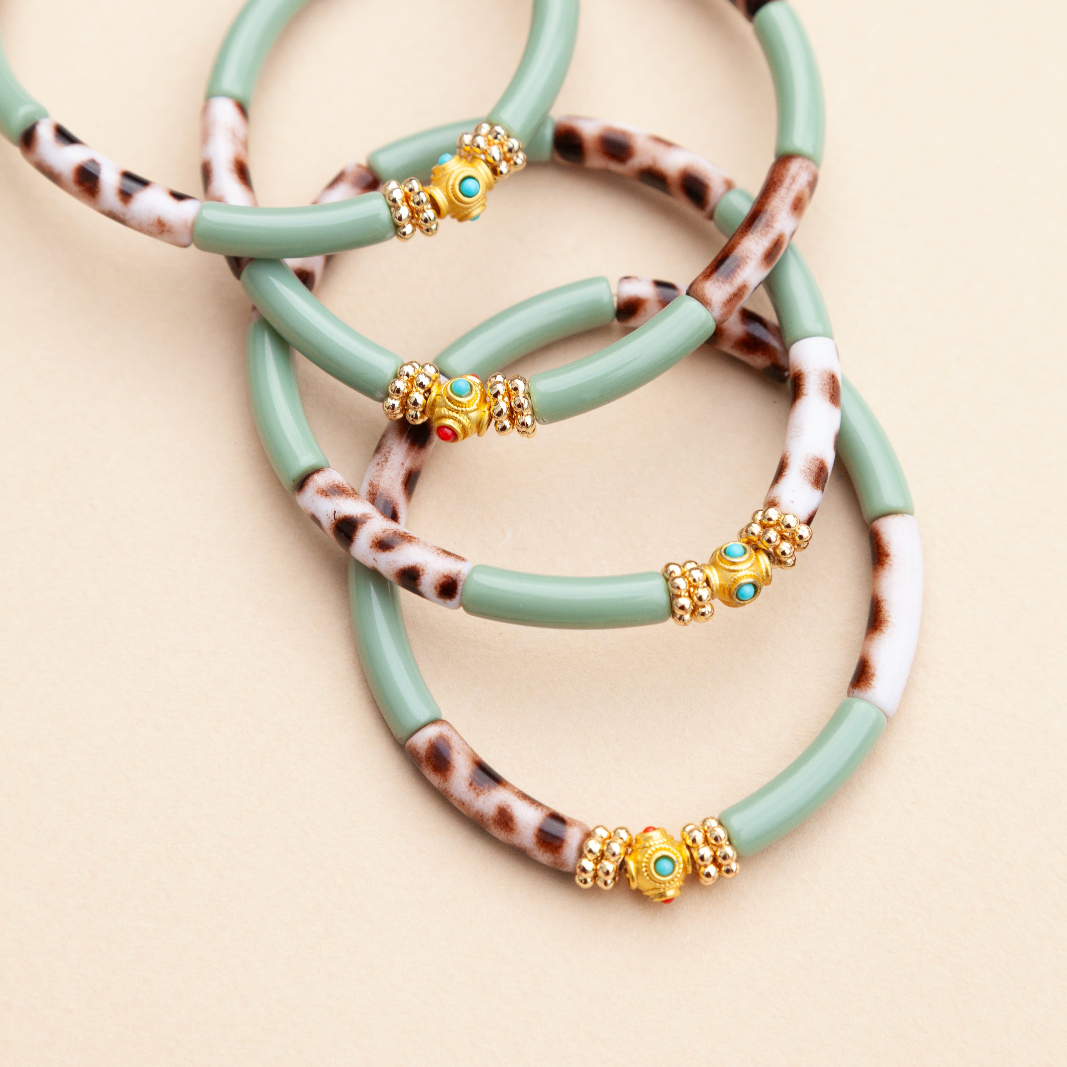 Bracelets Mini Léo - Mix Pistache