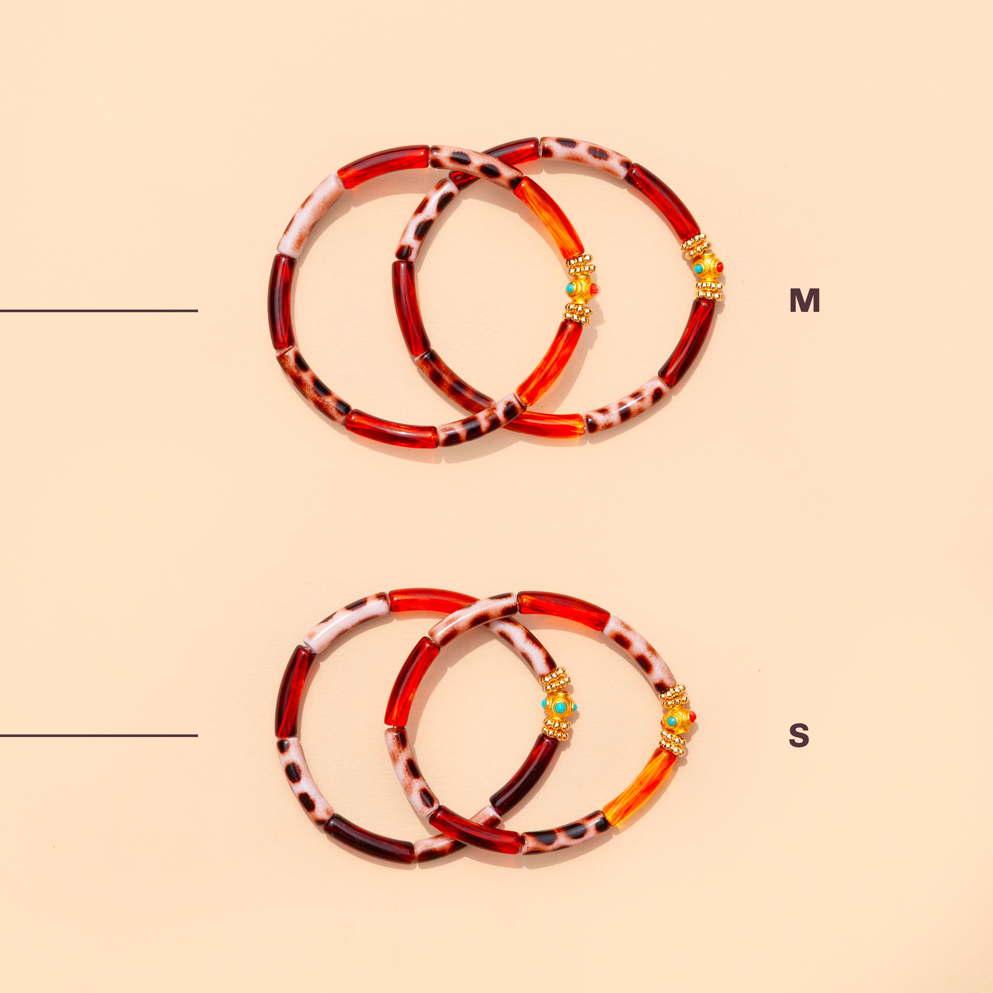 Bracelets Mini Léo - Mix Brown