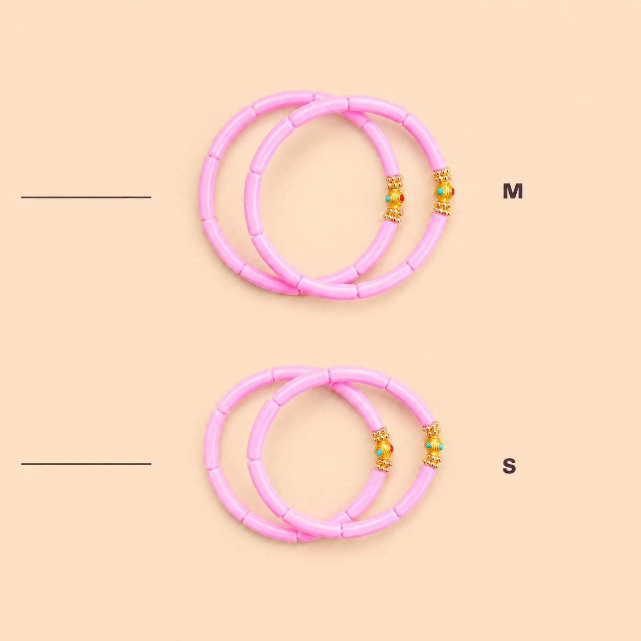 Bracelets Mini Léo - Full bubble-gum